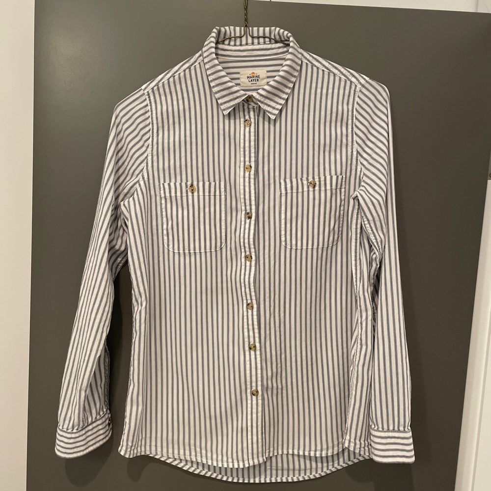 MARINE LAYER Striped Long Sleeve Medium